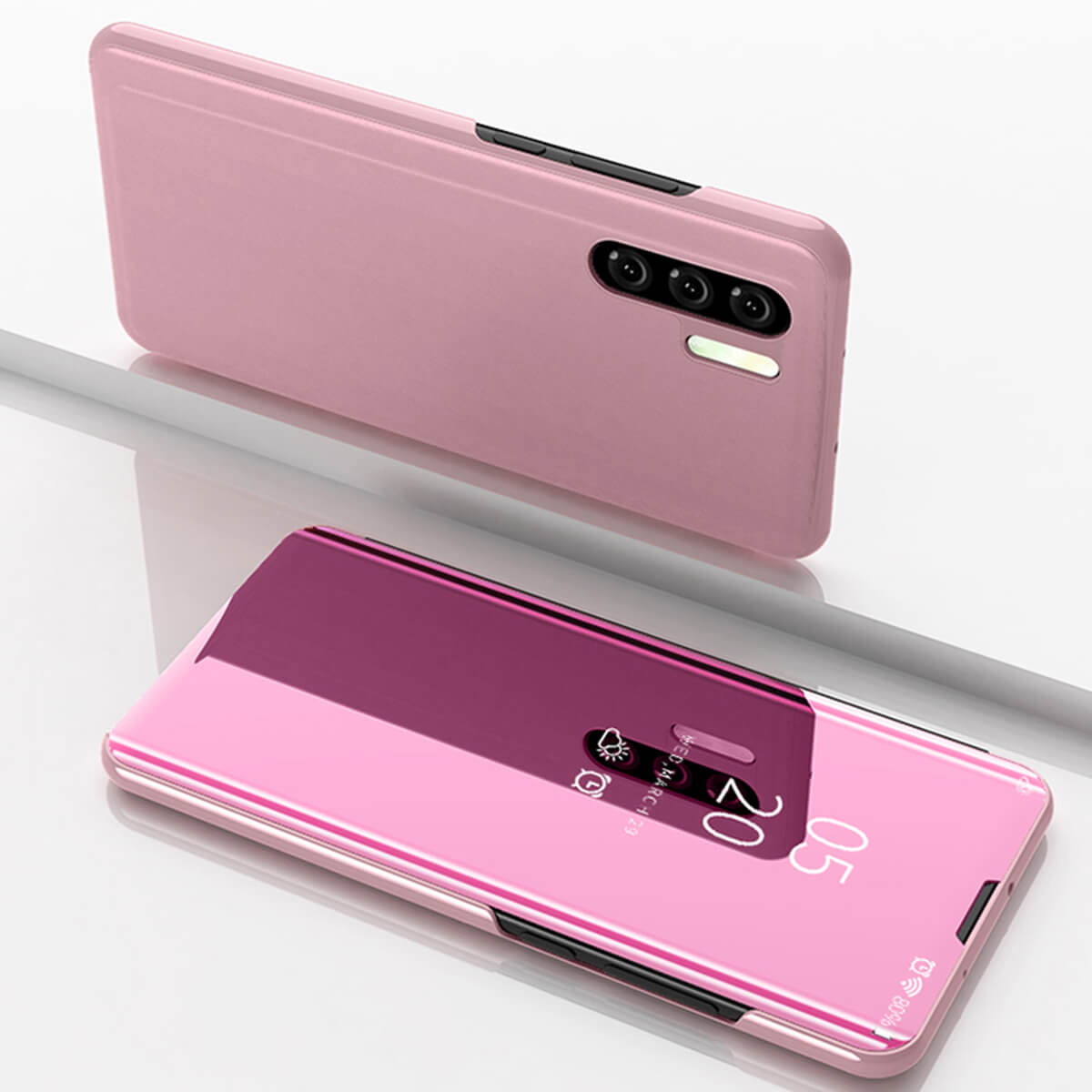 For Huawei P30 Pro Lite Mate 20 P20 Pro Smart View Mirror Flip Stand